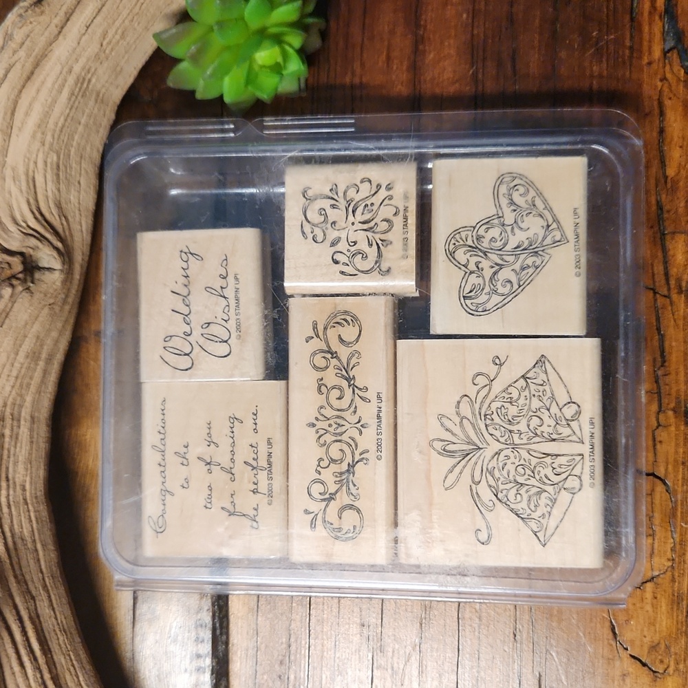 🎁Stampin Up Wedding Elegance Stamps - set of 6
